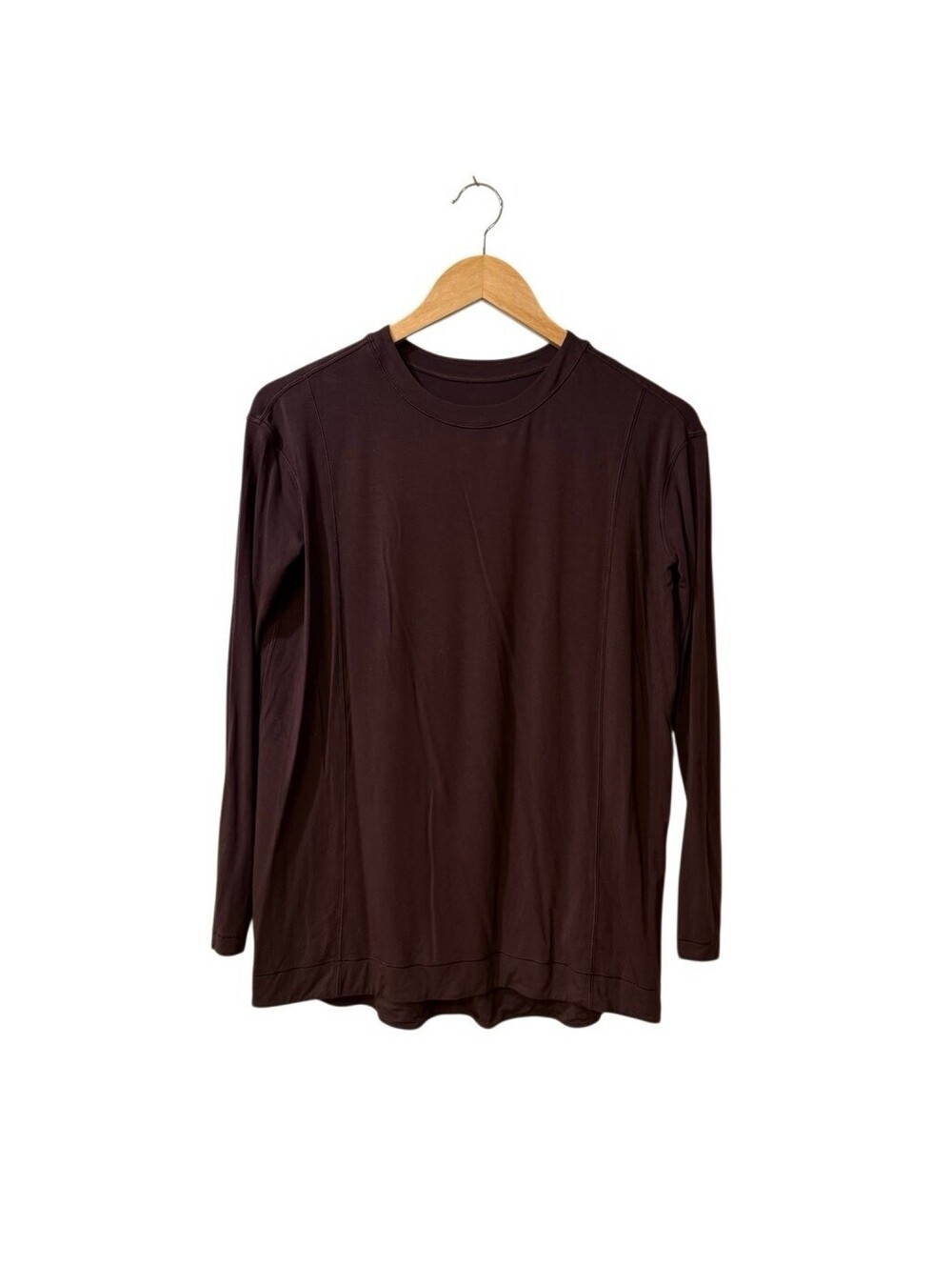 Lululemon Modal Pleated Back Long Sleeve Relaxed Fit French Press Size 4